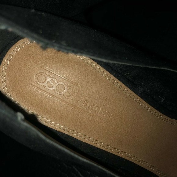 ASOS Pump Block Heels 4" Black Pointed Toes - Picture 6 of 9